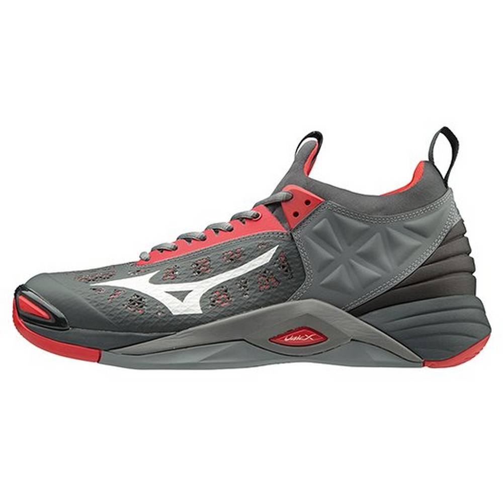 Mens Mizuno Wave Momentum Volleyball Shoes Red/Grey Philippines (JOGLIE680)